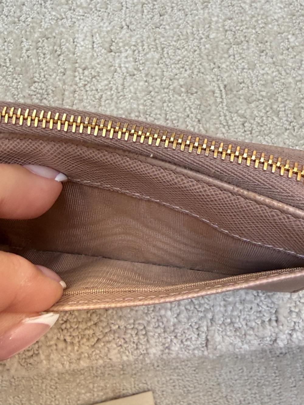 Prada Half Wallet in Beige - Picture 4 of 10